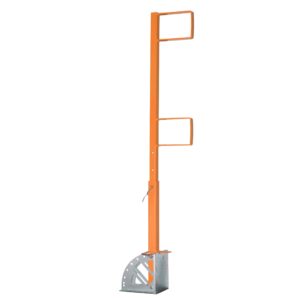 Universal-Adjustable guard for wood rails. Must be installed with 2" X 6" X 12' wood rails with anchor screws