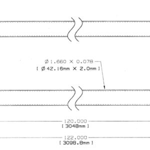 STEEL RAILING 1.69 IN. X 10 FT